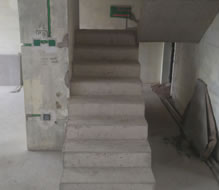 淄博張店澆筑樓梯施工